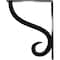 Ekena Millwork Ashford Triple, Wrought Iron Bracket, (Triple center brace), Powder Coated Black 2"W x 10"D x 12"H BKTM02X10X12TAS - alternate 3